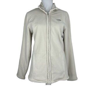 The North‎ Face Women's Off-White Sherpa Teddy Athletic Full Zip Jacket L/C42